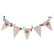 thumbnail image 1 of EeaseMX Banderines de arpillera con diseño de huellas de perro de lino, suministros decorativos para fiestas de mascotas, banderines de arpillera, color azul, 1 of 8