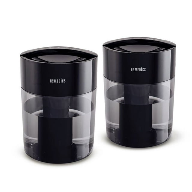 HoMedics Total Comfort UV-C, Cool Mist Ultrasonic Humidifier for Medium Rooms - 2 Pack