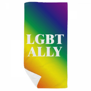 Gradient LGBT Ally Rainbow  Bath Towel Soft Washcloth Facecloth 35x70cm