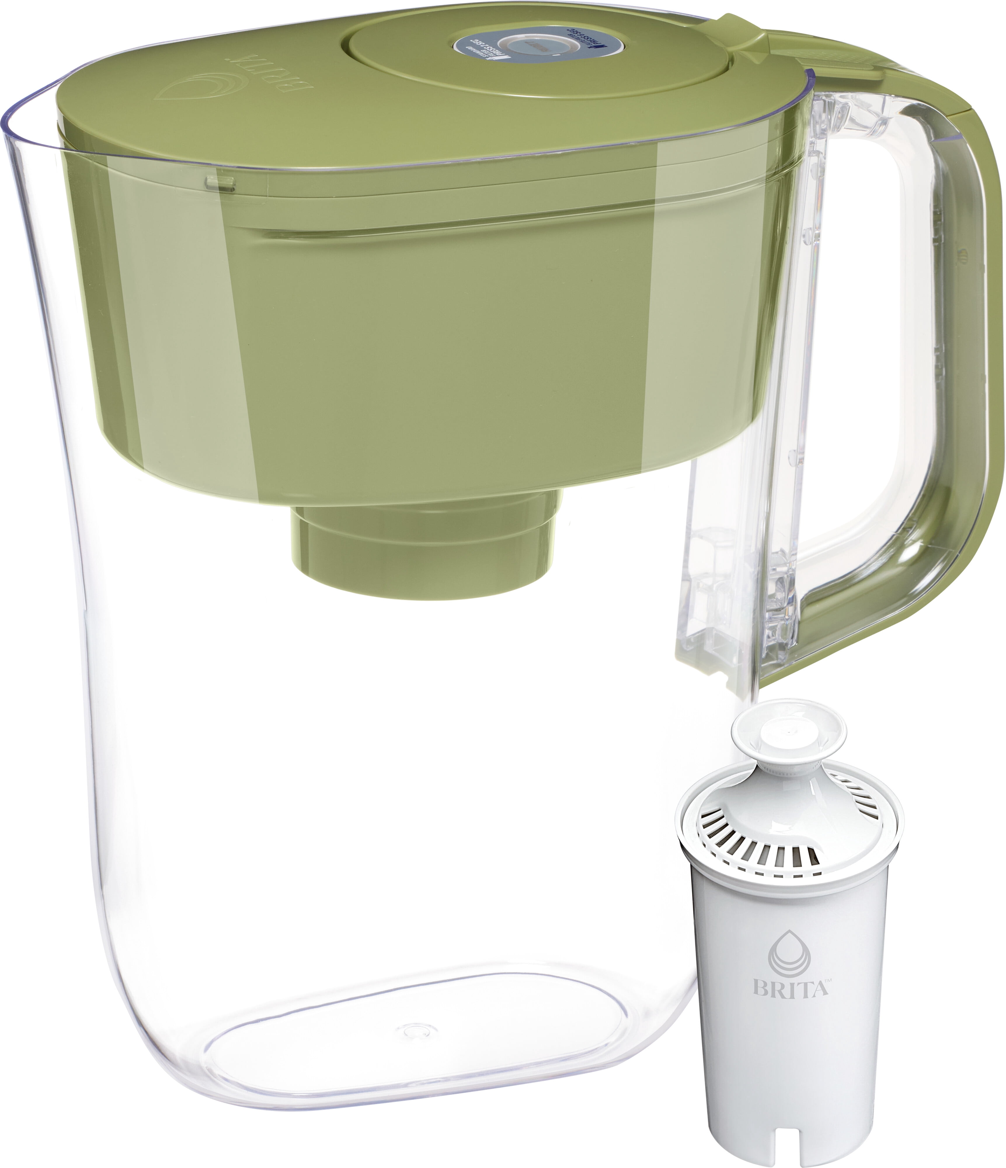 Brita® Small 6 Cup Denali Water Filter Pitcher with 1 Brita Standard Filter, Olive