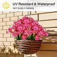 thumbnail image 4 of Artificial Flowers for Outdoor,No Fade Fake Plastic Flowers Faux Plants for Decoration Hanging Planters Indoor Outside Garden Porch Window Box Home Wedding Farmhouse, 4 of 5