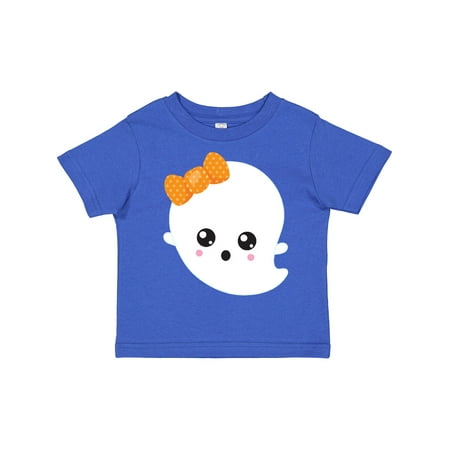 

Inktastic Halloween Ghost Ribbon Bow Trick or Treat Boo Gift Toddler Toddler Girl T-Shirt