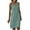 Green, variant on LEAVINGSUO Sleeveless Dresses for Women 2024 Women's Fashion Round Neck Loose Sleeveless Solid Knee-High Dress Long Dress