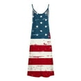 thumbnail image 5 of Cmfcve Women’s 4th of July Patriotic Dresses Sleeveless V-neck Summer Maxi Dress Flowy Printed Bohemian Vacation Dresses, 5 of 5