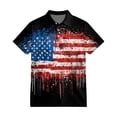 thumbnail image 3 of Men's USA 250th Anniversary American Flag Stars Polo Shirt Patriotic Casual Short Sleeve America 250 Merchandise, 3 of 6