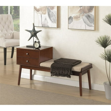 Convenience Concepts Designs4comfort Van Dyke Mid Century Bench