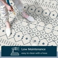 thumbnail image 3 of Well Woven Indoor/Outdoor Nors Light Blue Nordic Lattice 3'11" Round Rug, 3 of 6