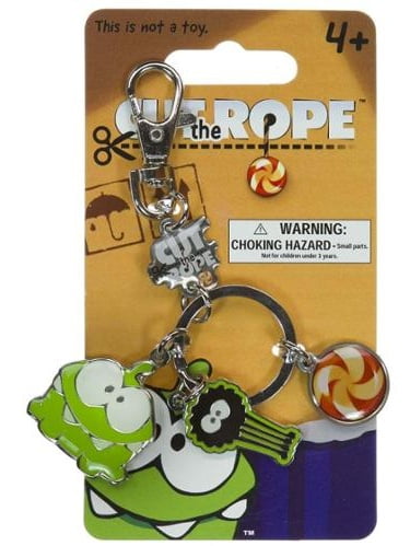 Details about   Cut Rope Om Nom Viking Keychain 3D+Sticker new sealed 