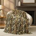 thumbnail image 4 of Luxury Faux Fur Throw Blanket Leopard Print Non Shedding Double Sided Sherpa Blankets er Soft Fluffy Thick Warm Throws Home Decor for Couch Bed Sofa Women 6080Inches Brown Leopard, 4 of 8