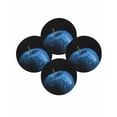 thumbnail image 7 of 15 Inch Round Placemats Set of 4, Blue Fruit Non Slip Heat Insulation PP Table Mats, Modern Minimalist Decor Black Background Washable Place Mats for Kitchen Dining Party Table Decor, 7 of 7