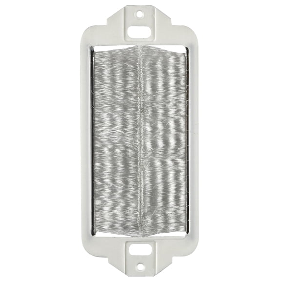 Leviton Decora 1 Gang Brush Plastic Wall Plate - Thermoplastic - White