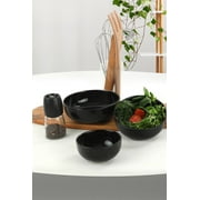 Olivian - 0373 - Black - Ceramic Bowl Set