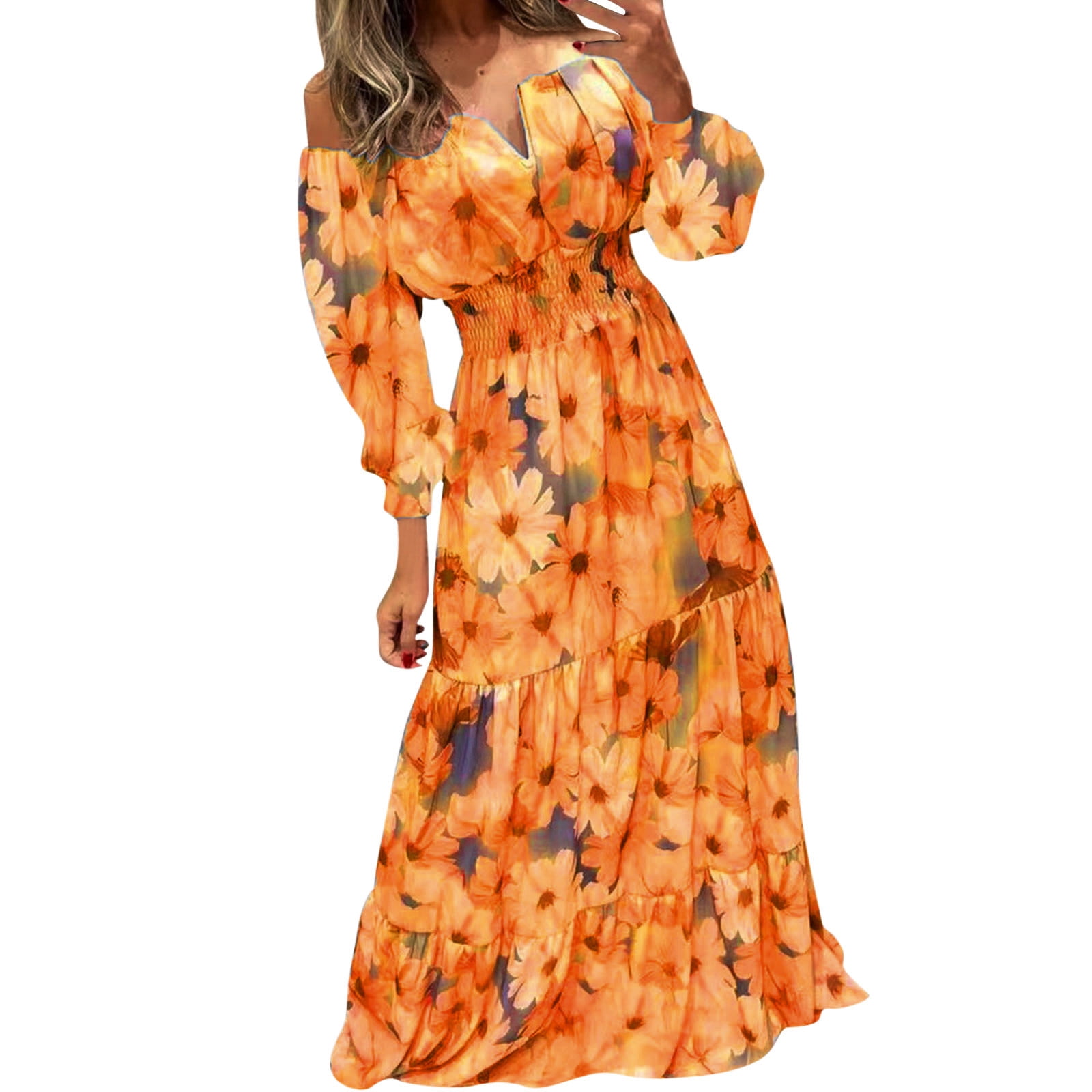 Long Sleeve Maxi Dress for Women Woman Maxi Dresses Women Cotton ...