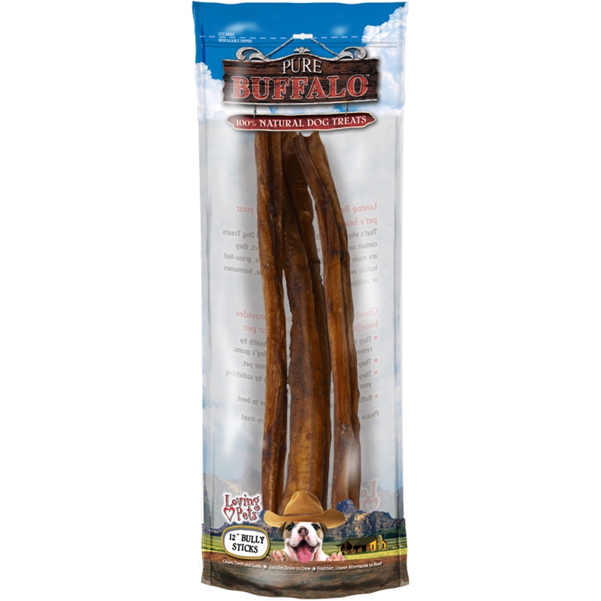 Pure Buffalo 12" Bully Stick Dog Treat 3/Pkg Walmart Canada