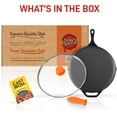 thumbnail image 6 of 12-Inch Cast Iron Skillet with Lid - Pre-Seasoned, Nonstick, Oven Safe, Cool-Touch Handle, 6 of 6