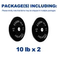 thumbnail image 5 of (3 pack) BalanceFrom Olympic Bumper Plate Weight Plate, 10 lbs Pair Black, 5 of 9
