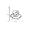 thumbnail image 4 of Gem & Harmony Synthetic Cubic Zirconia (CZ) (CZ) Ring in Sterling Silver for Women, 4 of 5