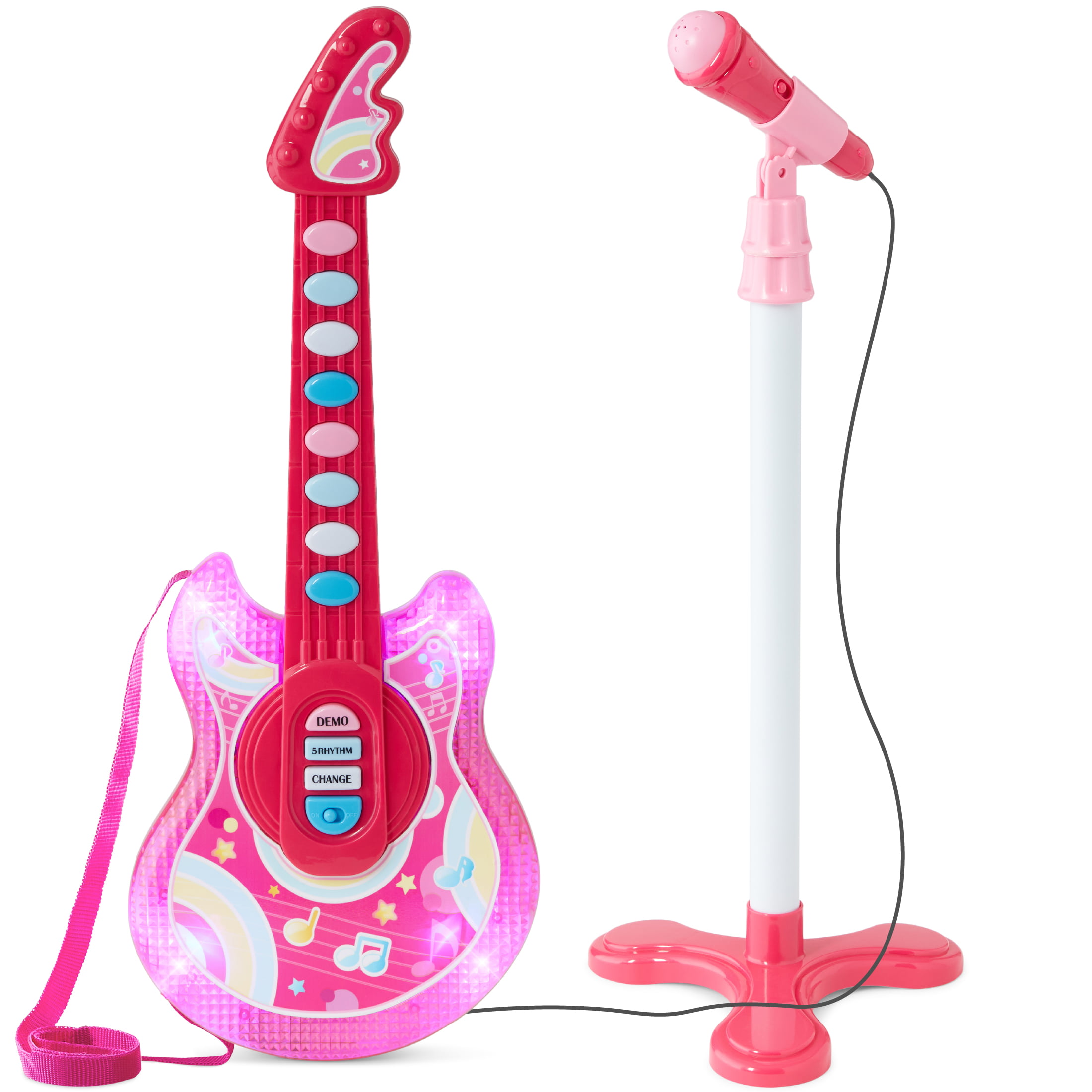 Rock N Roll Light Up & Sounds Guitar For Kids Children Gift Easy Play Toy New 