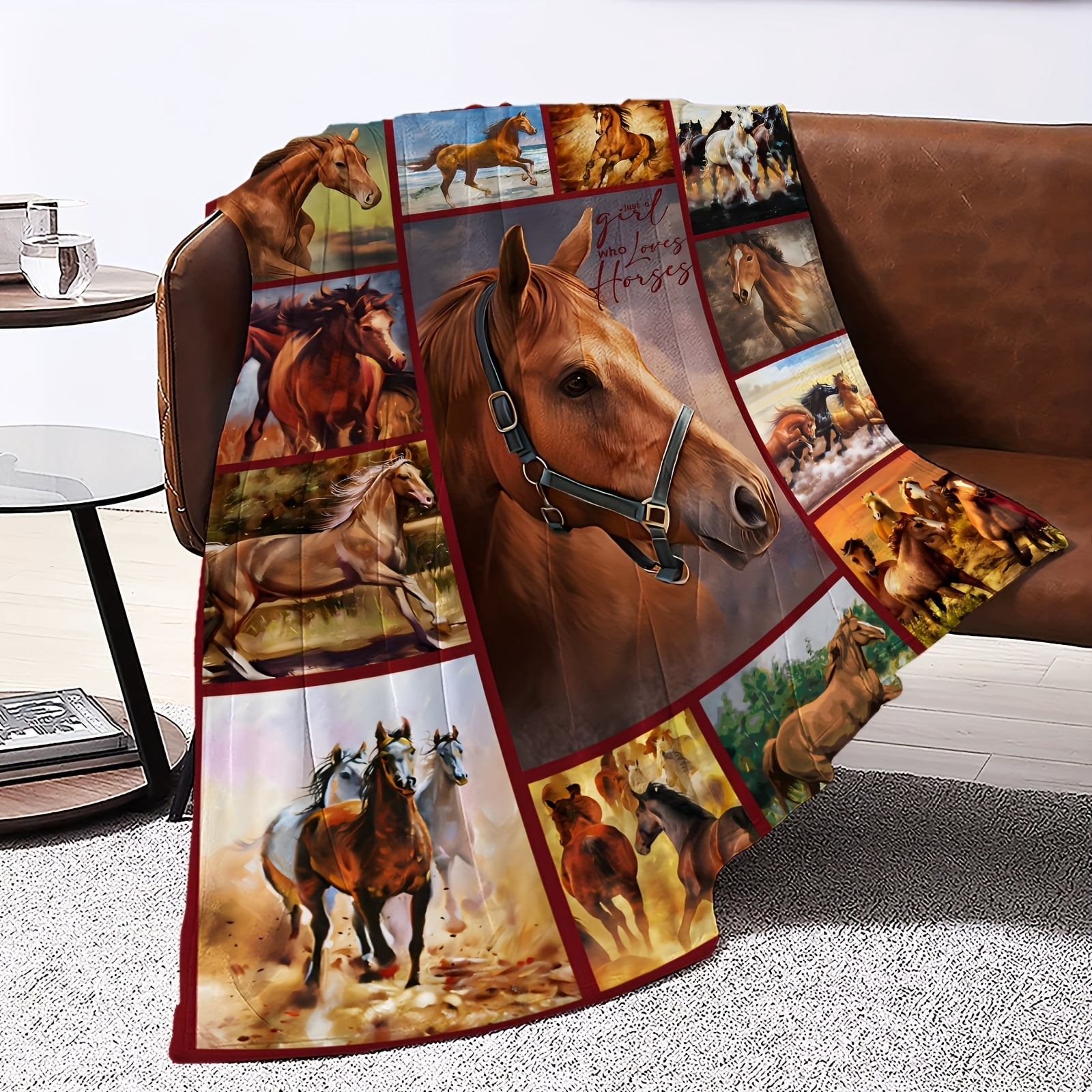 Horse Blanket Horse Gift Blanket for Girls Horse Gift Blanket for Women Gifts for Horse Lovers Super Soft And Comfortable Horse Themed Gift Blanket