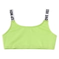 thumbnail image 2 of Doomiva Sports Bra for Girls Letter Elastic Straps Bikini Crop Top Athletic Camisole Shirts Fluorescent Green 16, 2 of 4