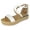White PU, variant on Women Espadrille Wedge Heels Sandals Open Peep Toe Platform Flatform Ankle Strap CANDIDE-9 Gold 7.5