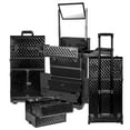 thumbnail image 3 of SHANY REBEL Series Pro Makeup Artists Rolling Train Case - Trolley Case - Curious Black Cat, 3 of 5