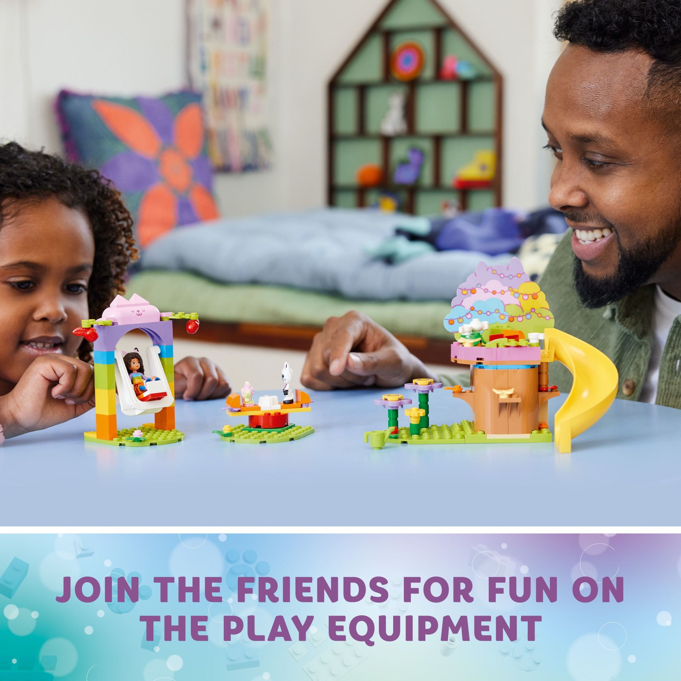 LEGO Gabby's Dollhouse Kitty Fairy’s Garden Party Building Toy with Tree House, Swing, Slide, and Merry-Go-Round, Includes Gabby and Pandy Paws, Birthday Gift for Kids Ages 4+, 10787