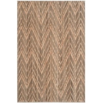 SAFAVIEH Infinity Foliage Chevron Polyester Area Rug, Taupe/Beige, 9' x 12'
