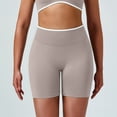 thumbnail image 5 of Breezora Women's Seamless Color Block Yoga Shorts - Scrunch Bum Booty Lifting Gym Shorts with Tummy Control, Workout Tights, 5 of 6
