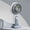 Gray-GY, variant on MMJ Portable Fan Handheld Cute Mouse USB Rechargeable Mini Quiet Compact Personal Outdoor 3.15x2.76x6.69in