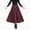 Red, variant on Womens Plaid Wool Skirts Elastic Waist A-Line Pleated Tartan Long Skirts for Casual and Formal Occasions