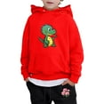 thumbnail image 4 of LUOGENLI Boys Suits Size 12 Black Kids Hoodie Sweatshirt And Sweatpants Valentine'S Day Cartoon Dinosaur Flowers Prints Pullover Hoodie Set Tracksuit 2 Piece Outfits 8-10 Years, 4 of 4