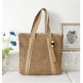 thumbnail image 2 of Large Straw Tote Bag for women, Straw Beach Bag with Tassels, Woven Summer Handbag Shoulder Bag for Outdoor Vacation, 2 of 4