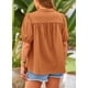 thumbnail image 2 of Camisa PRETTYGARDEN de verano con botones, cuello en V, marrón y amarillo, talla XXL, 2 of 9