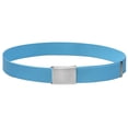 thumbnail image 4 of Falari Canvas Web Belt Adjustable Size Cut to Fit Golf Belt Flip Top Silver Buckle - Light Blue, 4 of 7