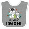 thumbnail image 3 of Inktastic Zebra My Nonno Loves Me Boys or Girls Baby Bib, 3 of 4