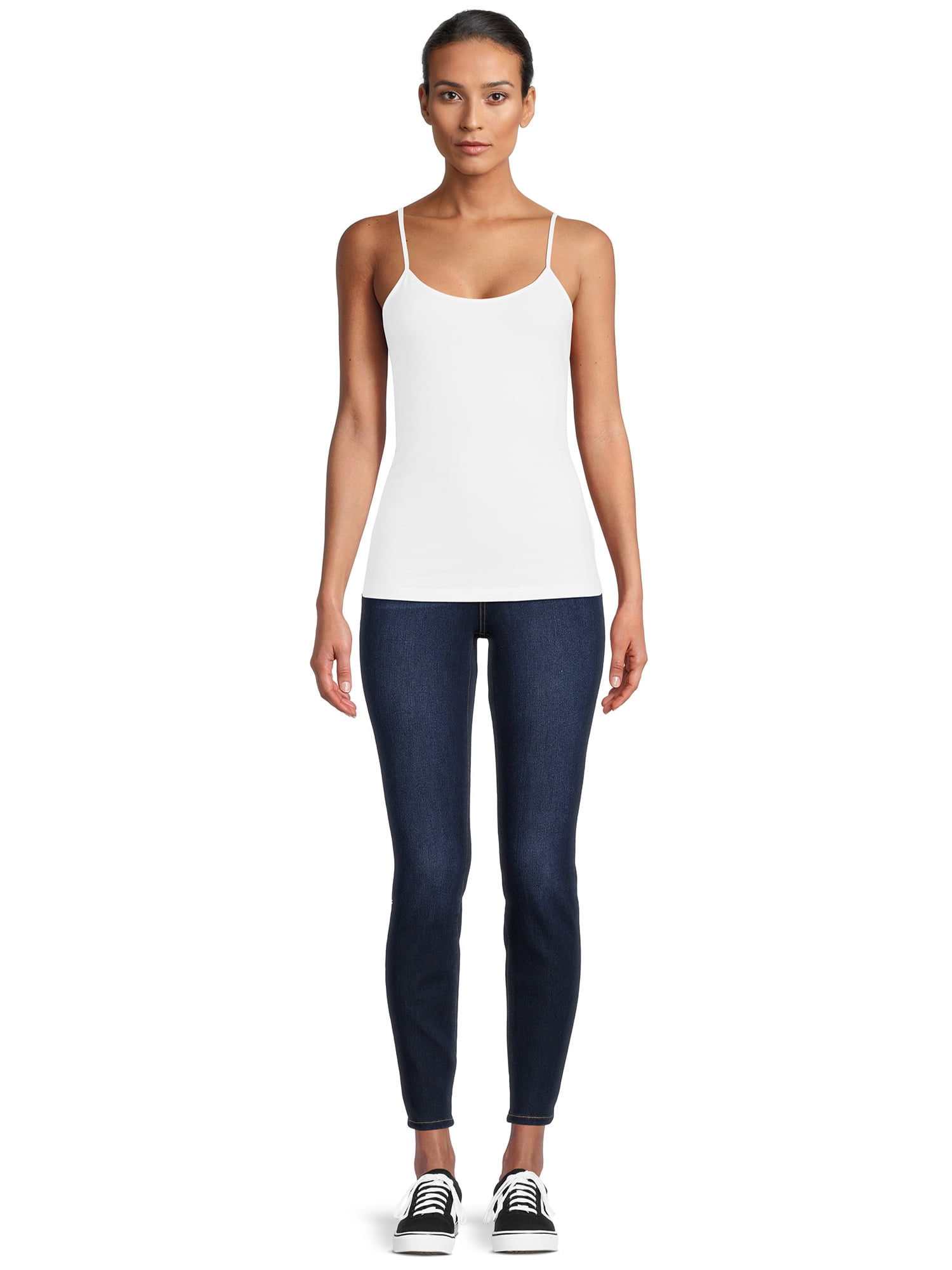 Time and Tru Women's Cami with Adjustable Straps, Sizes XS-XXXL