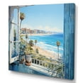 thumbnail image 2 of Designart "California Shoreline Coastal Serenity I" Coastal Wall Art - Coastal Green Coastal Windows Entryway Wall Art, 2 of 6
