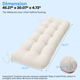 thumbnail image 4 of DONAMA Bench Cushion - Waterproof Thick Seat Pad - 47 x 20 in, Beige, 4 of 8