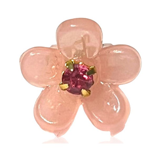 Minnieouse Pinza para el pelo Garra Flor Horquilla Holiday Bang Abrazadera Estilo Cristal rosa Accesorio para el cabello Roze Kristal Minnieouse AP011328-01