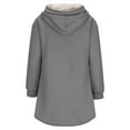 thumbnail image 4 of Besolor Womens Fleece Lined Pullover Sweatshirts Plush Warm Buttons Long Sleeve Hooded Coats Casual Winter Outwear, 4 of 6
