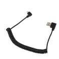 thumbnail image 2 of FELTECHELECTR Cable de carga de datos USB Micro de 5 pines macho a USB 2.0 macho en espiral de 1,5 m (negro), 2 of 6