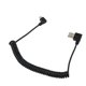 thumbnail image 2 of EeaseMX Cable de carga de datos USB Micro de 5 pines macho a USB 2.0 macho en espiral de 1,5 m (negro), 2 of 6