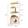 thumbnail image 2 of Glavbiku Corner Cat Tree Tower,Cat Condo with Feeding Station,Cat Climb Pet Furniture in Oak,58" H, 2 of 9