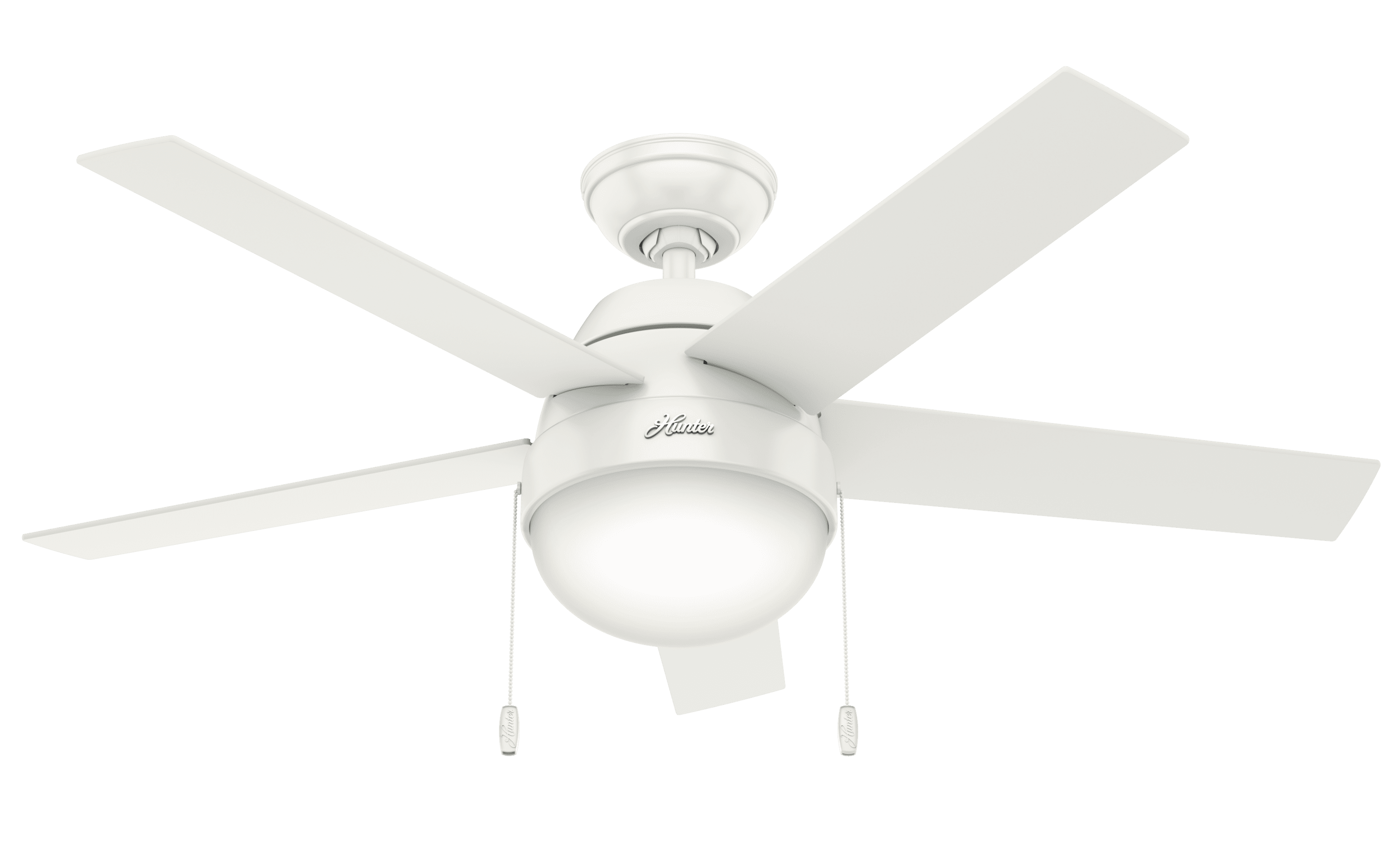 Hunter 52062 48" Indoor Ceiling Fan with LED Light White for sale online 