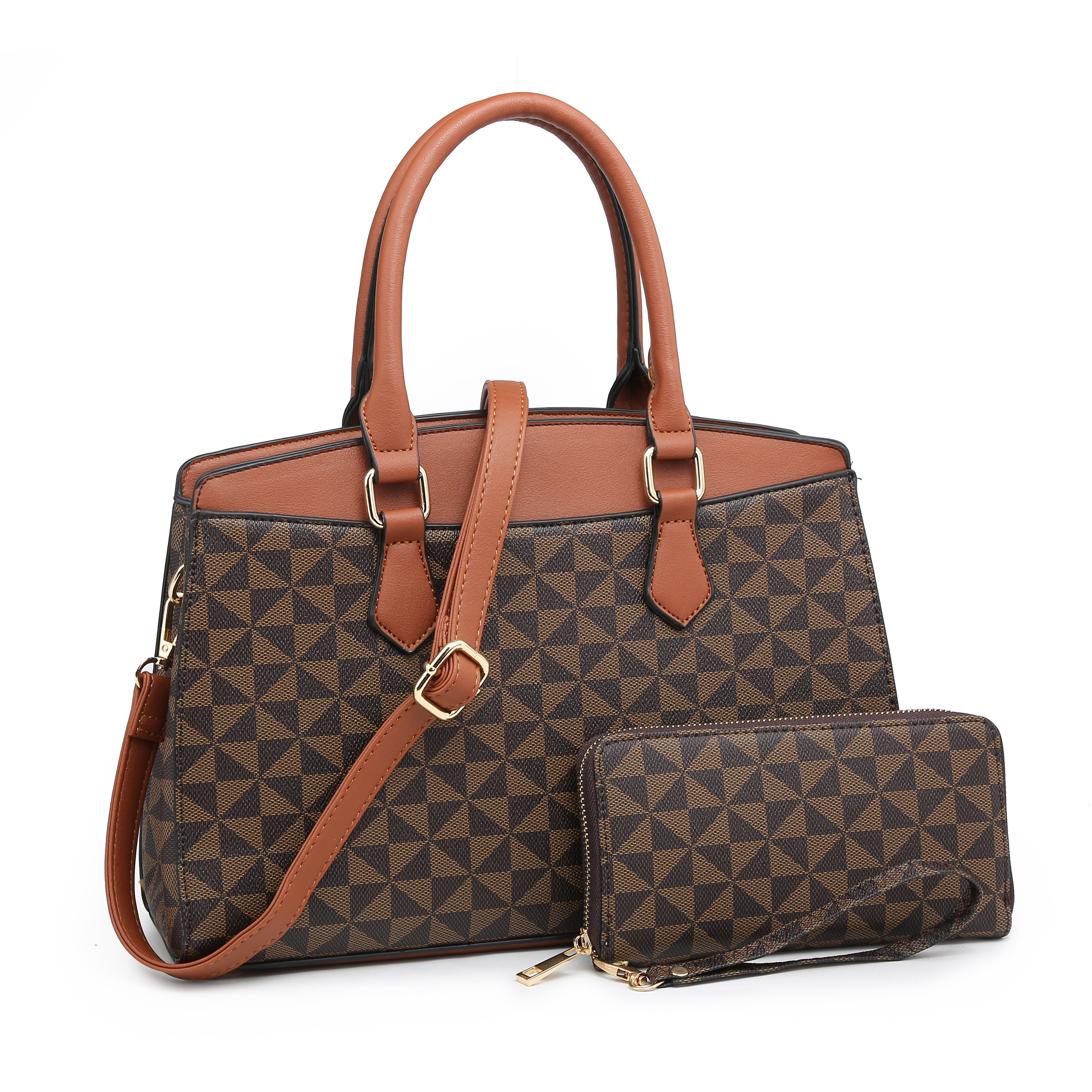 2 IN 1 Womens Handbags Totes Top Handle Shoulder Bag, POPPY Satchel