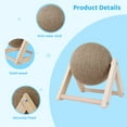 thumbnail image 4 of Cat Scratcher Toy, Cat Scratching Ball Toy, Natural Sisal Scratcher Ball, Spinning Cat Ball Toy, Solid Wood Scratching Toy for Cats & Kittens, Indoor Interactive Pet Toy, 4 of 6