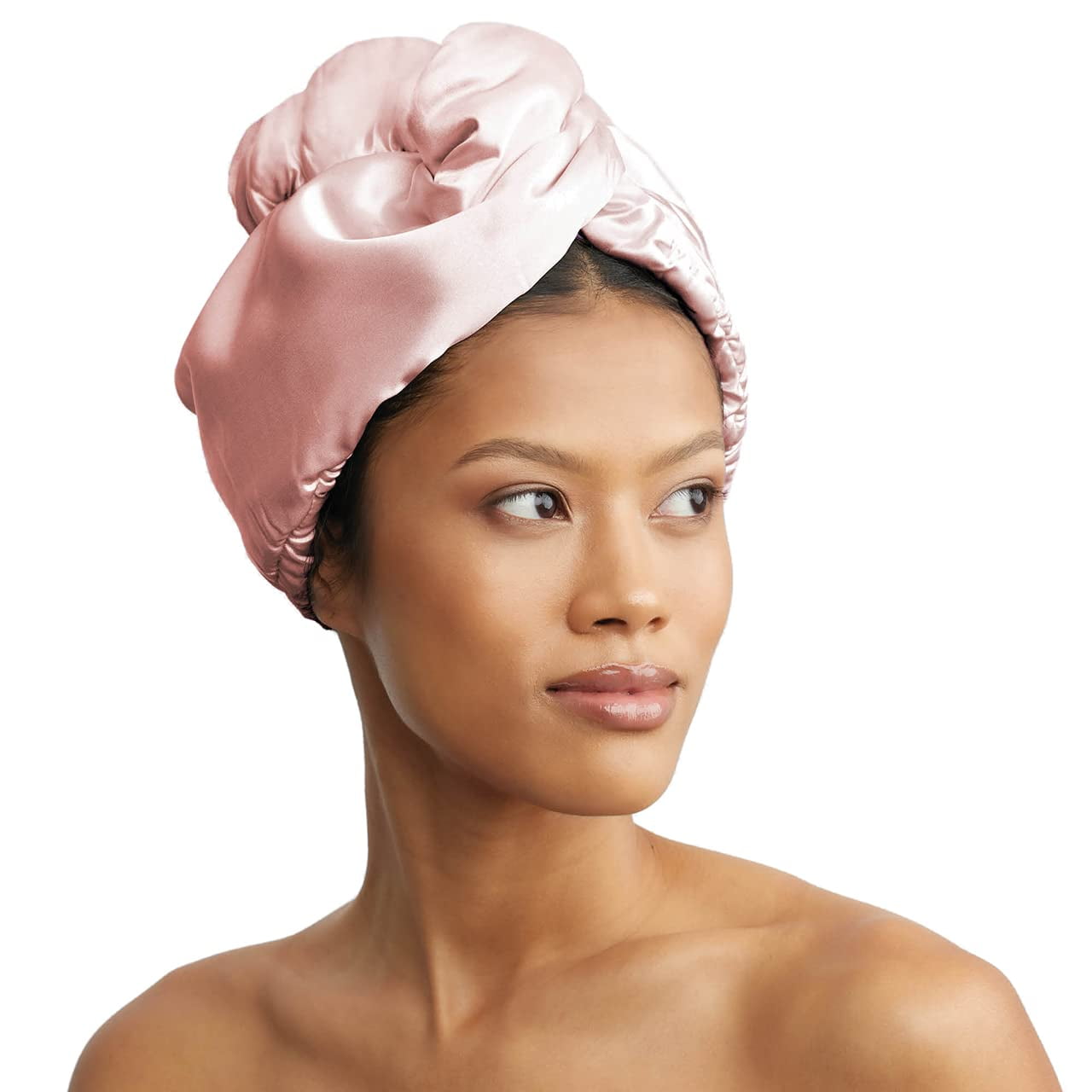 Kitsch Satin Wrapped Microfiber Hair Towel Fast Dry Curly Hair Wraps