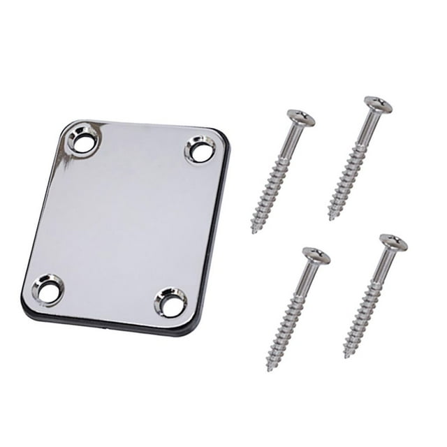 TISHITA Durable Guitar Neck Plate w/ Screws for Electric Guitar 64.5x51.2mm