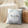 thumbnail image 4 of LALILO Throw Pillow Covers Lovely Card With Blue Floral Wreath Cushion Cover 18" x 18", 447 Pack, 4 of 6